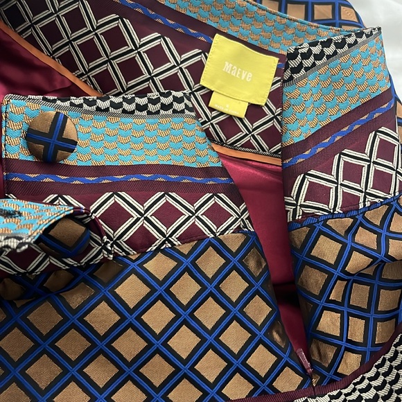 Anthropologie Maeve Audra Jacquard Metallic
Geometric Tribal Mini Skirt Size 6 - Picture 5 of 7